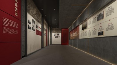 现代党建展厅3D模型下载